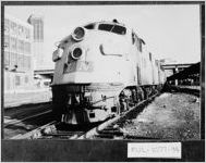 [Photograph of view from Savannah and Atlanta 4-6-2 "Light Pacific" locomotive, Atlanta, Fulton County, Georgia, summer 1970]