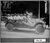 [Photograph of representatives of Georgia Young People Suffrage Association in parade with Margaret Koch driving vehicle, Georgia, not after 1920 Aug. 26]