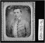 [Daguerreotype of an unknown soldier in the uniform of the Columbus Georgia Guards, Georgia, ca. 1855]