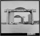 [Photograph of pylons after demolition of hangar, Brunswick, Glynn County, Georgia, ca. 1971]