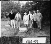 [Photograph of members of the Gordon County Historical Society at the grave of John Gambold, Gordon County, Georgia, 1977 May 17]