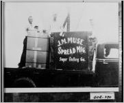 [Photograph of employees of the J. M. Muse Spread Manufacturing Company and truck, Sugar Valley, Gordon County, Georgia, ca. 1934-1936?]