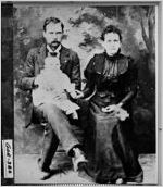 Photograph of Dr. V. Langford with his wife, Florence, and son, Otto, Redbud, Gordon County, Georgia, 1898