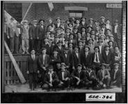 [Photograph of men leaving for a World War I training camp, Calhoun, Gordon County, Georgia, 1918]
