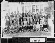 [Photograph of students posing in front of Northside School, Cairo, Grady County, Georgia, ca. 1940]
