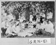 [Photograph of a group at a picnic, White Plains, Greene County, Georgia, ca. 1900]