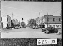 [Postcard of a view of downtown from the north, Greensboro, Greene County, Georgia, ca. 1960]