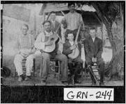 [Postcard of a group of men posing with various string instruments, Greene County, Georgia, between 1900 and 1910 ]