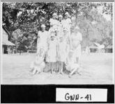 [Photograph of members of the 4-H girls camp posing outdoors, Lawrenceville, Gwinnett County, Georgia, 1926]