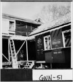 [Photograph of an outside corner of the Russell-Wynn home, Lilburn, Gwinnett County, Georgia, 1975]