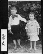 [Postcard of a young brother and sister posing, Lilburn, Gwinnett County, Georgia, ca. 1914]