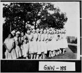 [Photograph of 4-H members in a line, Lawrenceville, Gwinnett County, Georgia, 1927]