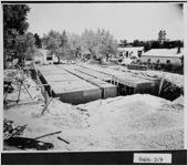 [Photograph of the post office foundation being constructed, Lawrenceville, Gwinnett County, Georgia, 1940]