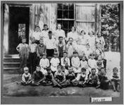 [Photograph of students in front of Jackson Academy, Lawrenceville, Gwinnett County, Georgia, 1922]