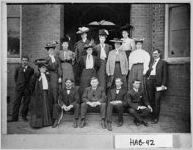 [Photograph of a group posing on steps, Habersham County, Georgia, ca. 1900]