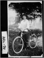 [Photograph of Rachel Ward with her bicycle, Hall County, Georgia, ca. 1912]