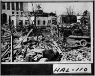 [Postcard of debris and damaged buildings, Gainesville, Hall County, Georgia, 1936 Apr. 6]