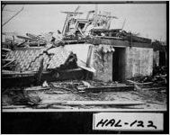 [Postcard of a severely damaged building, Gainesville, Hall County, Georgia, 1936 Apr. 6]