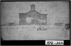 [Photograph of public school building after two feet of snowfall, Gainesville, Hall County, Georgia, 1895 ]