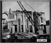 [Photograph of ruins of the First Baptist Church, Gainesville, Hall County, Georgia, 1960]