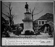 The Confederate Monument "Old Joe" after the 1936 tornado. An emblem of an unconquered spirit. The Confederate Monument withstood the 1936 tornad[o.] Buildings and trees on the Square did not. The National Guard and soldiers erected tents on the Square and aided [...]
