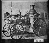 [Photograph of a steam pumper that may have been the first fire engine of the Gainesville Hook and Ladder Company, Gainesville, Hall County, Georgia, ca. 1899]