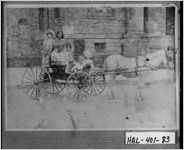 [Photograph of horse-drawn carriage with children, Gainesville, Hall County, Georgia, 1917 or 1918]