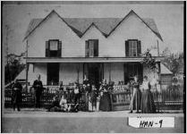 [Photograph of people standing in front of house, Hancock County, Georgia, 1898]