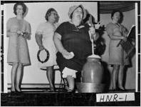 [Photograph of kitchen cuties performing in a band to raise money for Camp Fortson, Henry County, Georgia, ca. 1967-1969]