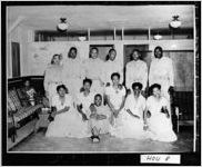 [Photograph of group inside the Non-Commissioned Officers Club at Robins Air Force Base, Warner Robins, Houston County, Georgia, 1944 July 5]
