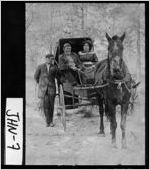 [Postcard of Jonas Wilson and daughter Mattie in buggy, Emanuel County, Georgia, ca. 188-]