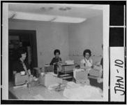 [Photograph of bookkeepers at Bank of Wrightsville, Wrightsville, Johnson County, Georgia, ca. 1970]