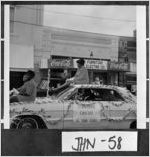 [Photograph of African-American women on parade float, Wrightsville, Johnson County, Georgia, ca. 1965-1966]