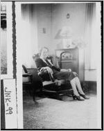 [Photograph of Mrs. N. M. Reynolds in rocker, Millen, Jenkins County, Georgia, ca. 1932]