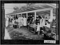 [Photograph of open curb market, Valdosta, Lowndes County, Georgia, 1934]