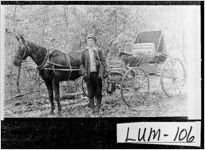 [Photograph of mail carrier with horse and buggy, Lumpkin County, Georgia, ca. 1900-1939?]