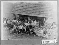 [Photograph of corn shucking, Lumpkin County, Georgia, ca. 1890]