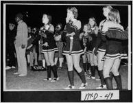 [Photograph of Thomson High School cheerleaders at game, Thomson, McDuffie County, Georgia, 1976]
