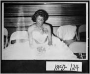 [Photograph of Charlsie Daniel at R.L. Norris High School Junior-Senior Prom, Thomson, McDuffie County, Georgia, 1958]