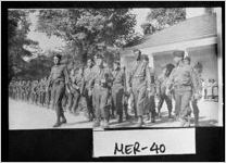 [Photograph of Fort Benning soldiers escorting Franklin Roosevelt's funeral procession, Warm Springs, Meriwether County, Georgia, 1945 Apr. 13]