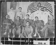 [Photograph of men, some from Georgia and at least one believed to be a member of the Lovett family, in Spanish-American War uniforms, Meriwether County, Georgia, ca. 1895]