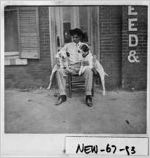 [Photograph of Clifford Weave in front of his stable, Covington, Newton County, Georgia, ca. 192-]