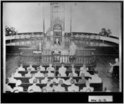 [Photograph of Dr. John Gross speaking to Oxford College students, Oxford, Newton County, Georgia, ca. 1930-1949]