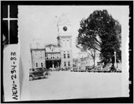 [Photograph of a view looking north towards the courthouse, Covington, Newton County, Georgia, ca. 1937-1939?]