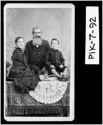[Albumen print (recto) of Ann E. Thompson (Leak) who was born without any arms, San Francisco, California, 1884 Jan. 25]