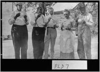 [Photograph of the Lester family eating ice-cream at Edward Lester's house, Paulding County, Georgia, 1914]