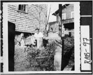 [Photograph of man plucking a chicken, Rabun County, Georgia, ca. 1950]