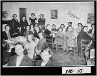 [Photograph of Clayton Baptist Church Girls Auxiliary dinner, Clayton, Rabun County, Georgia, ca. 194-]
