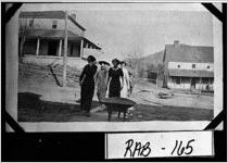 [Photograph of women walking along North Main Street, Clayton, Rabun County, Georgia, ca. 1900]