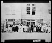[Photograph of Rabun Gap Industrial School students in costume for play, Rabun Gap, Rabun County, Georgia, 1917]